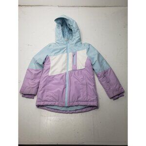 Swiss Tech Girls Blue Birch Combo Performance Ski Jacket with Hood Size Small